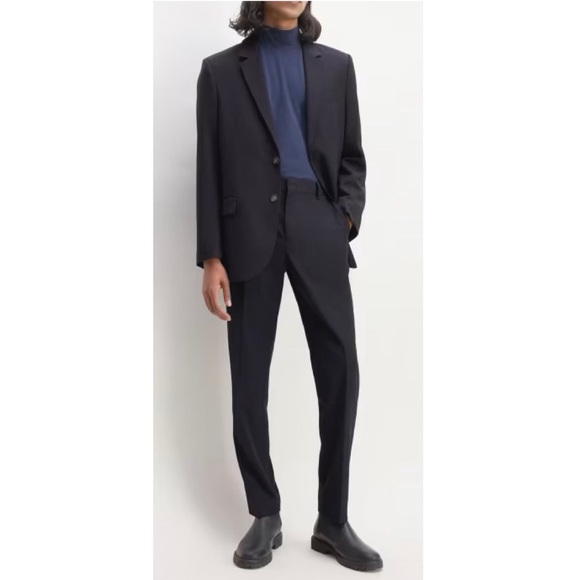 Everlane Men's Navy Blue Single Breasted Wool Blazer Coat Suit Jacket Size 40 - Picture 16 of 16